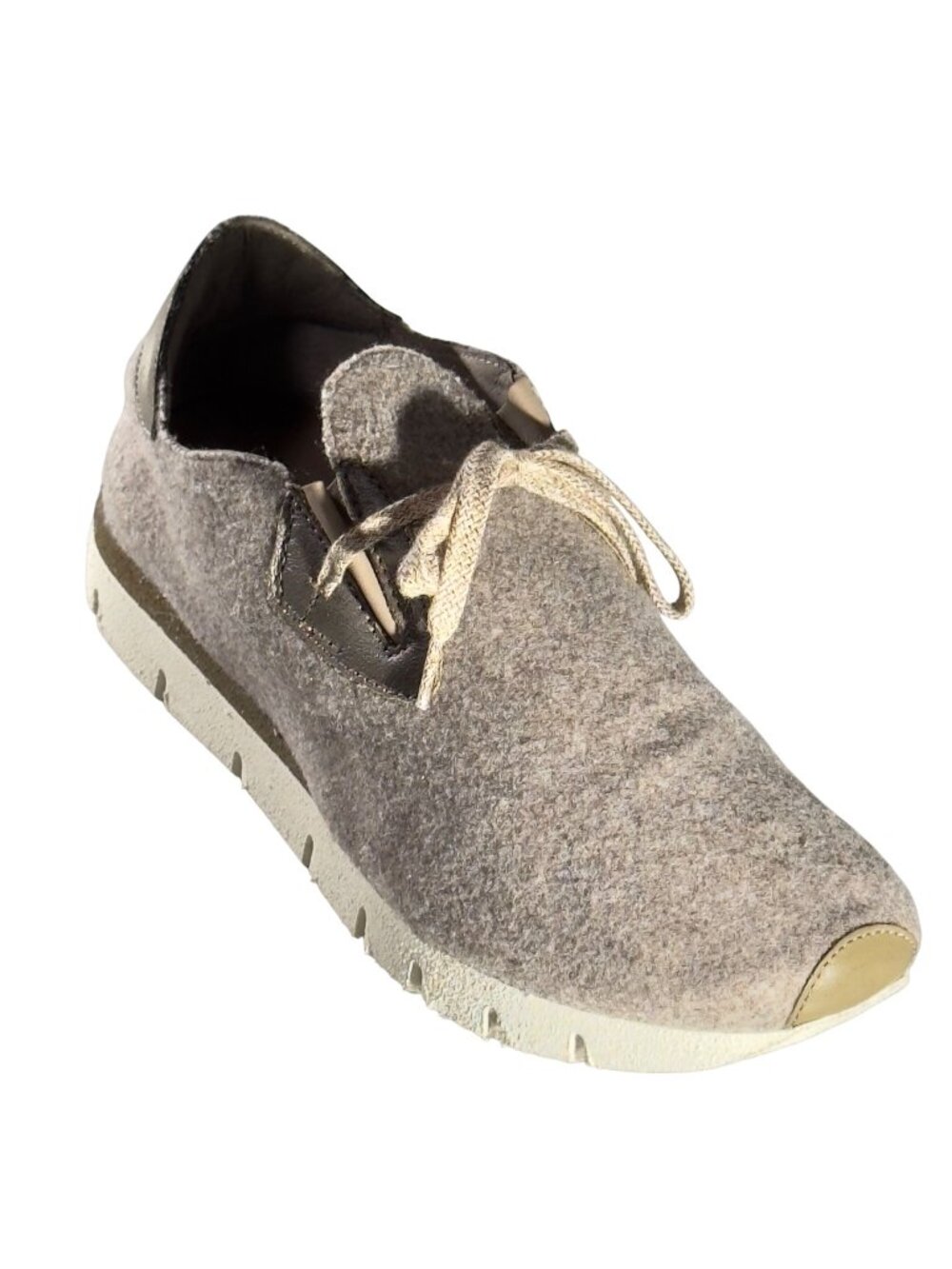 OTBT Taupe Wool & Leather Women's Casual Lace-Up Shoes 9.5M